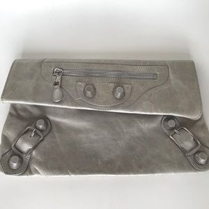Balenciaga Leather Clutch.